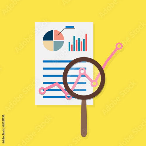 Flat modern vector icon of seo or business theme