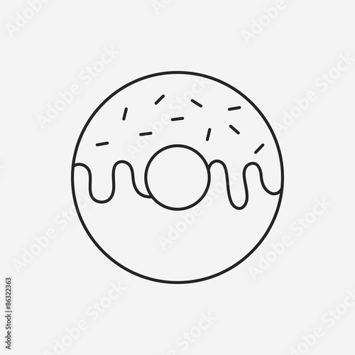donut line icon