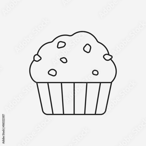 dessert cake line icon