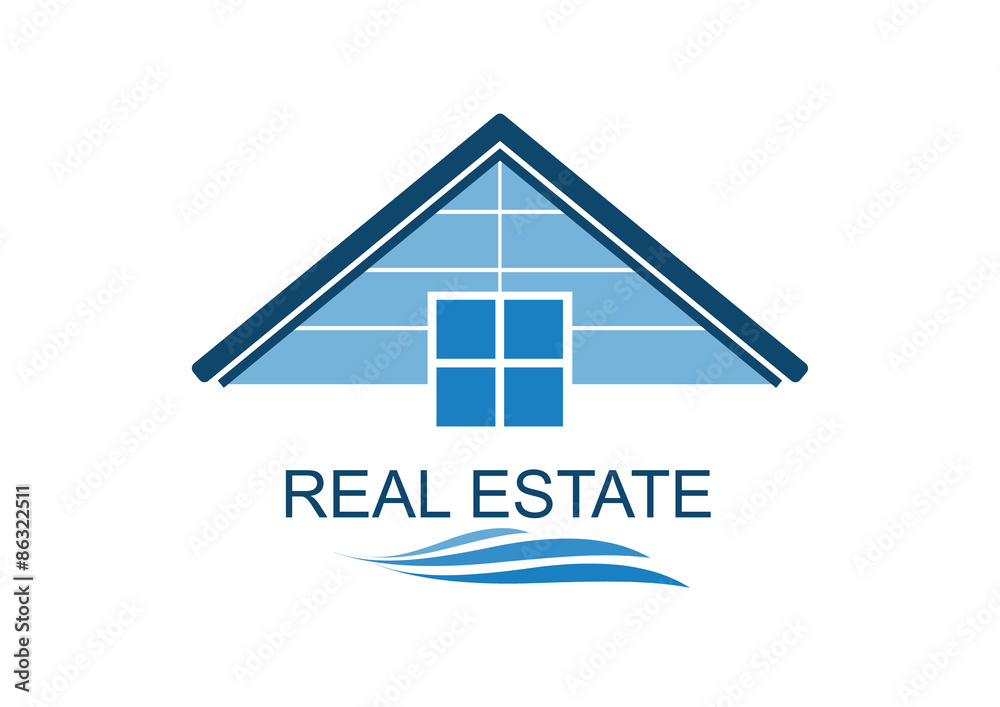 House blue Real Estate logo icon design House blue Real Estate logo icon design