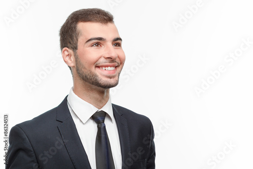 Handsome guy isolated on white