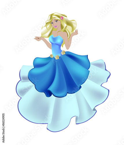 princess rose blue