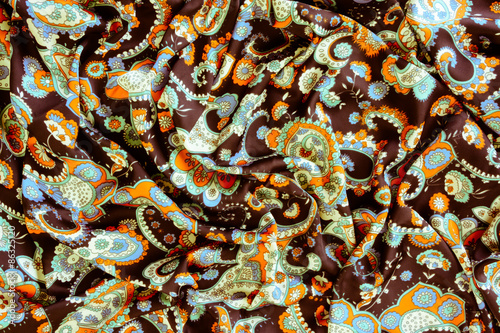 patterned fabric in with different folds