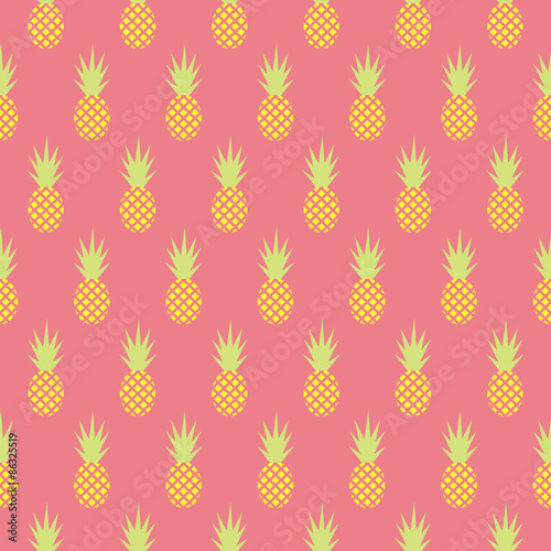 Seamless pineapple pattern, background
