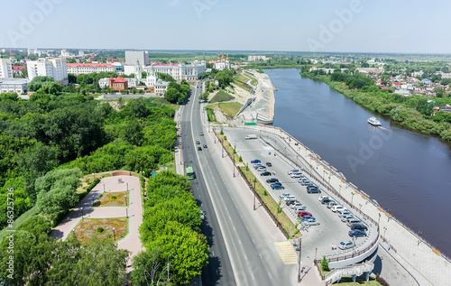 View on historical center of Tyumen. Russia