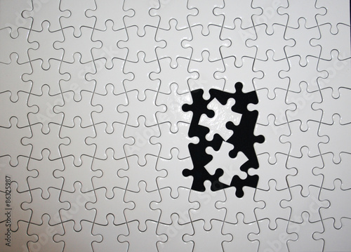 Obraz na płótnie puzzle białe