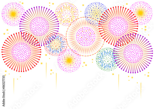 打ち上げ花火のイラスト