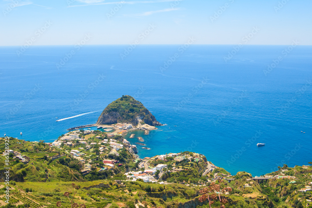 A view of Sant'Angelo in Ischia island in Italy