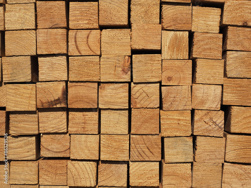 Cut face surface of a pile of plantation grown dressed pine for industrial packaging, Melbourne, Australia, 2015 February 12 photo