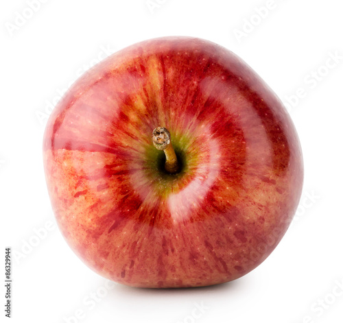 Red ripe apple with handle