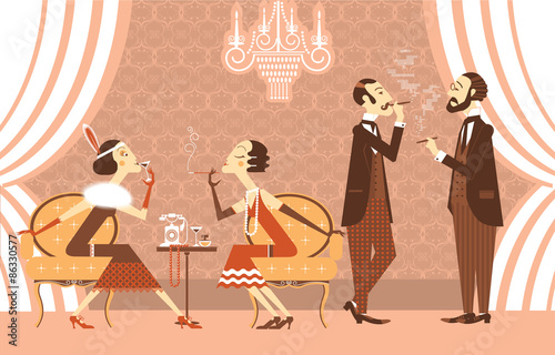 Vector vintage party