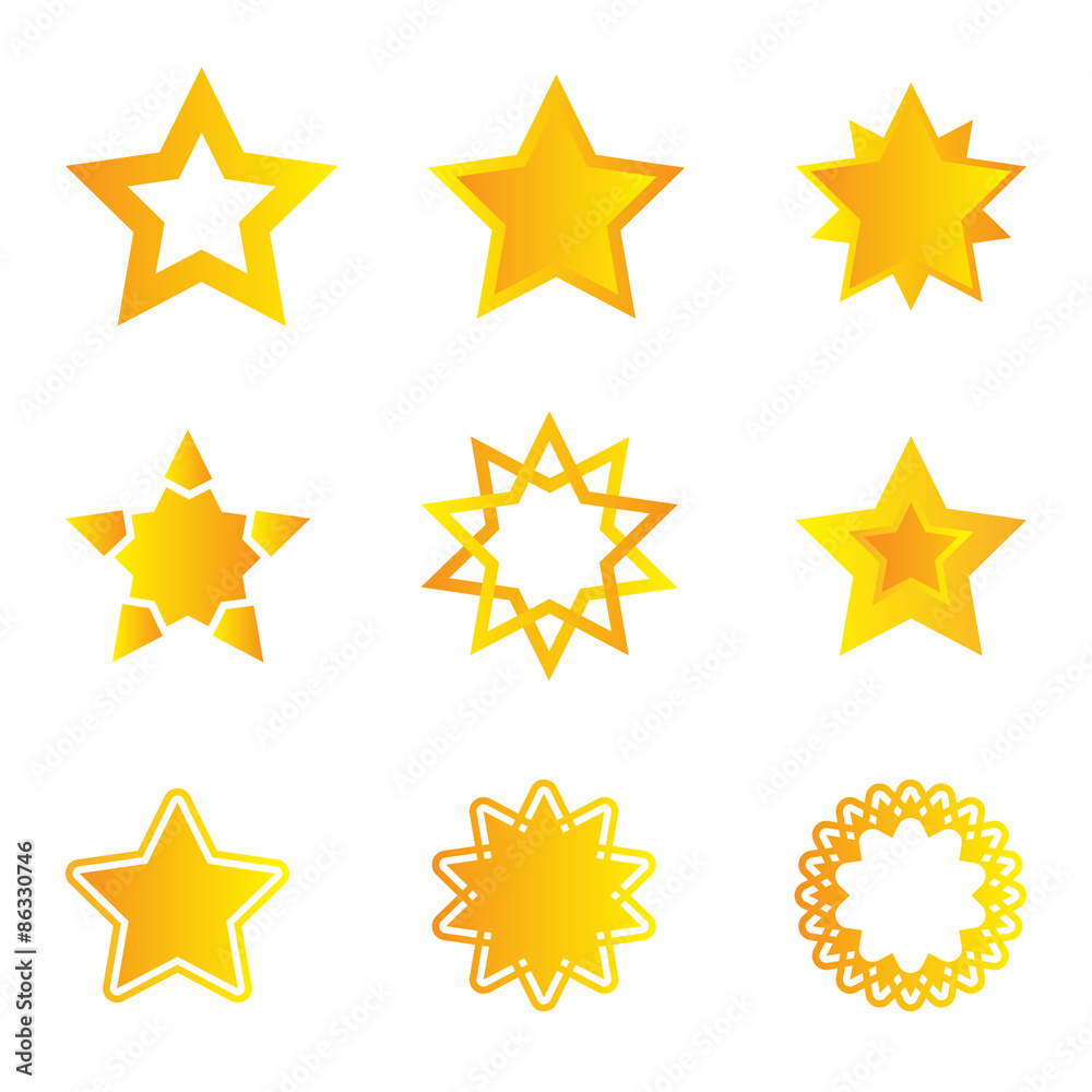 Obraz premium Collection of stars for business