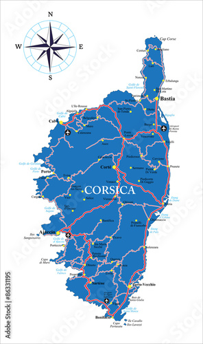 Corsica map