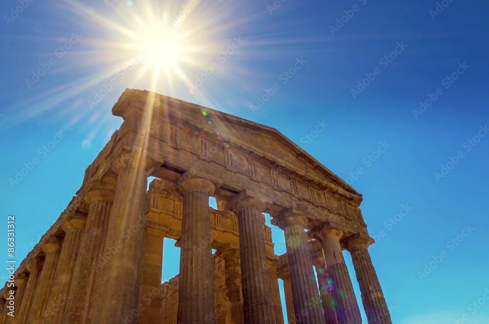 Obraz premium Agrigente.La vallée des temples.Temple de la Concorde.