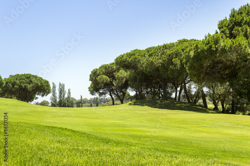 Canvas Print Algarve golf course scenery, famous golf and nature destination