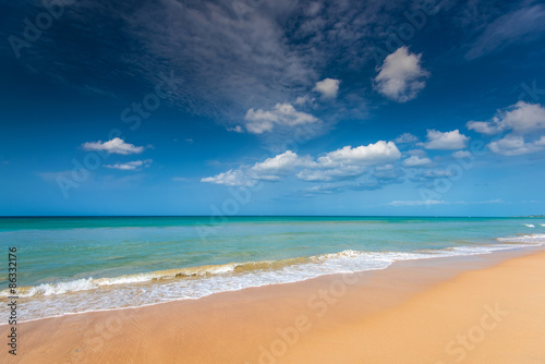 Beautiful beach landscape in hot sunny day
