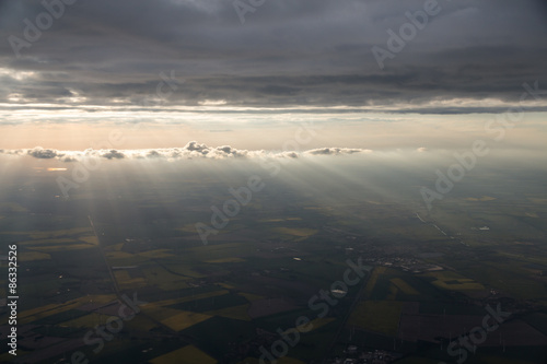 Wolken   Luftaufnahme   Blick aus dem Flugzeug