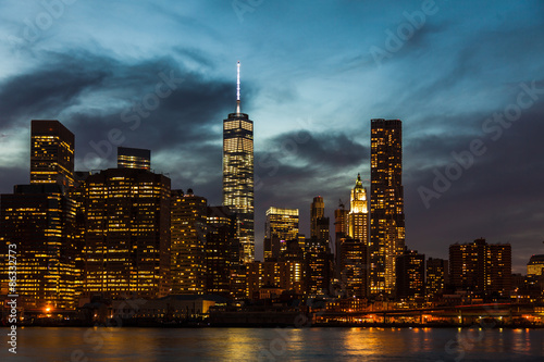 New York City cityscape night shot