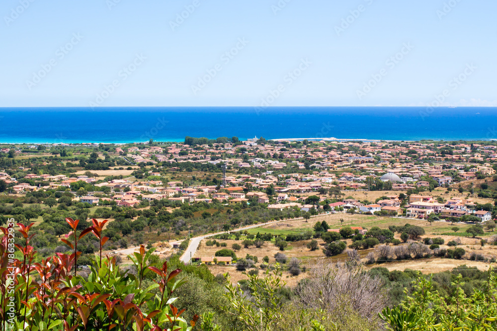 cityscape of San Teodoro with a view of the coast in Sardinia, I