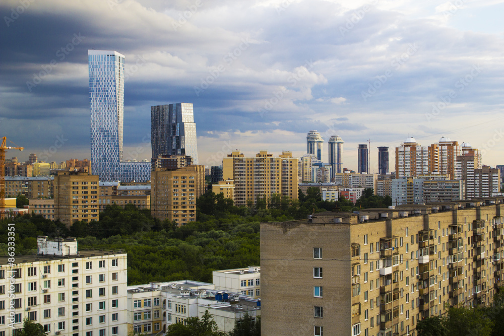 Fototapeta premium Krajobraz miasta Moskwa, Moskwa, Rosja