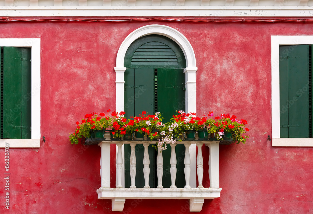 Obraz premium Colorful houses on the Burano, Venice, Italy