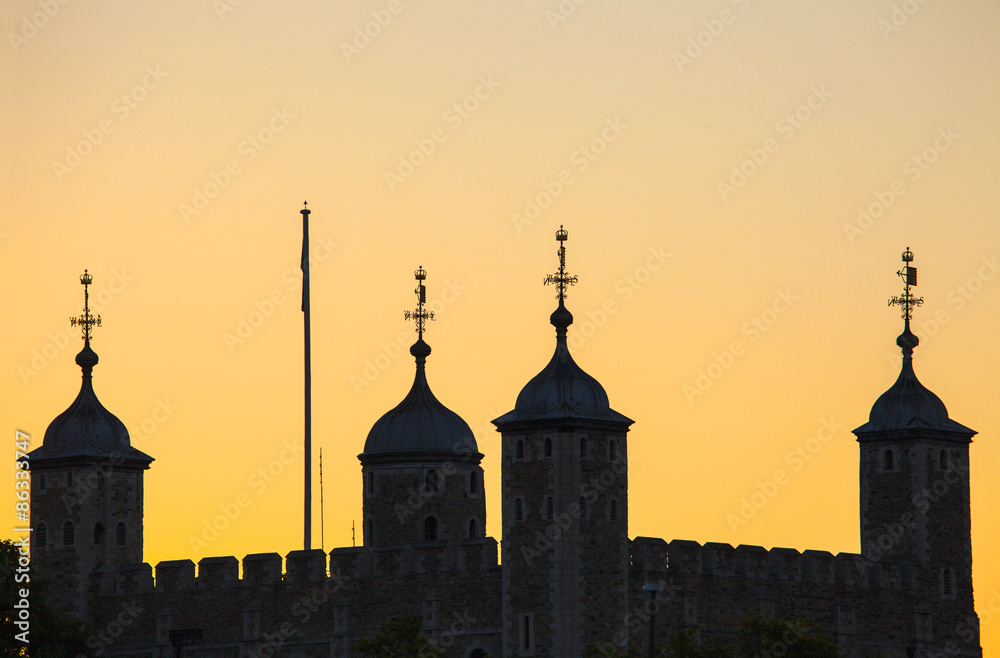 Tower of London Silhouette
