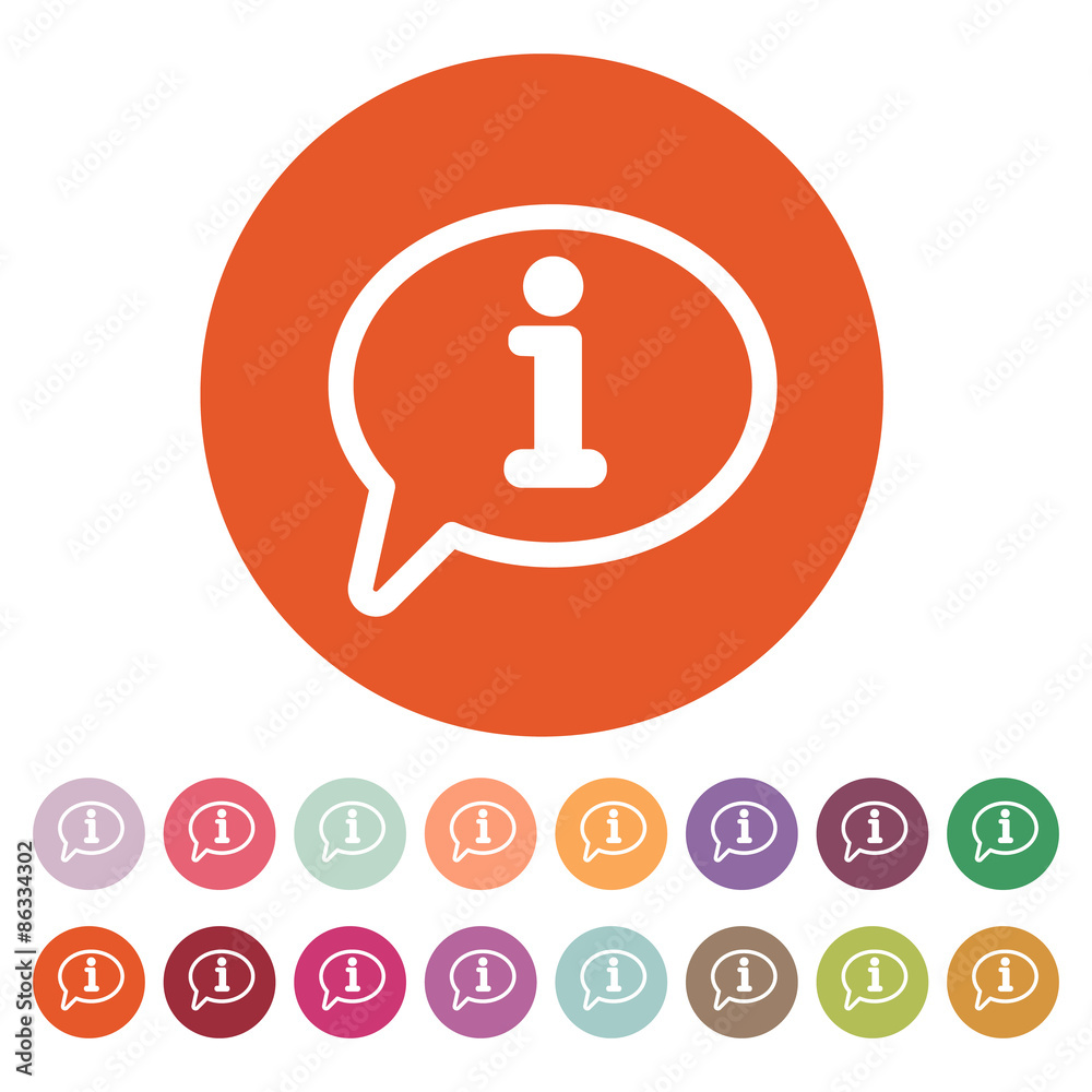 The information icon. Info and faq symbol. Flat Vector illustration