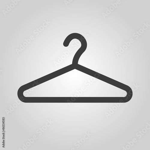 The hanger icon. Coat rack symbol. Flat