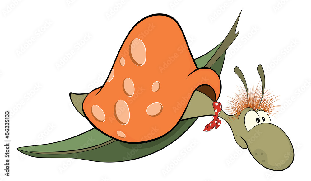 Malicious snail. The monster. Cartoon Malicious snail. The monster. Cartoon