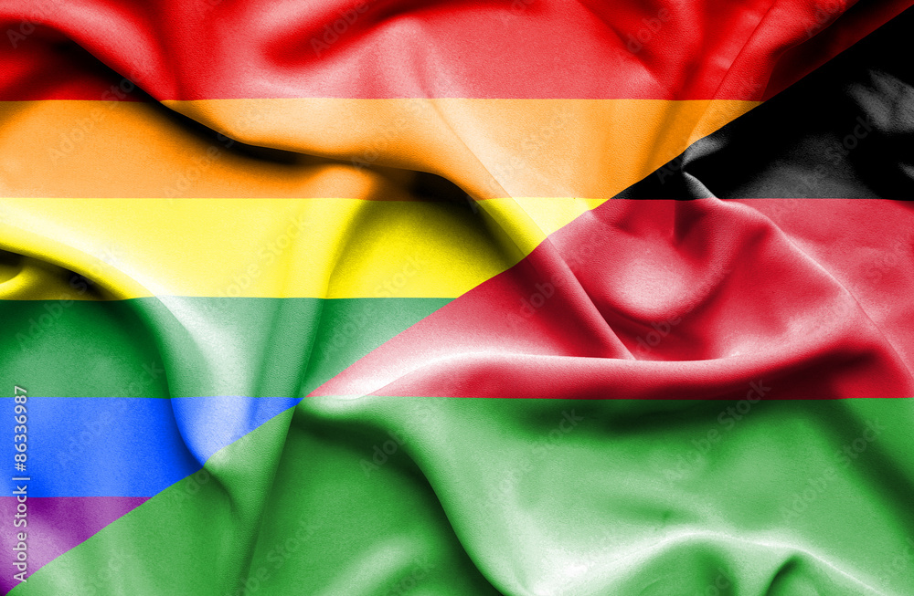 Waving flag of Malawi and Pride Waving flag of Malawi and Pride