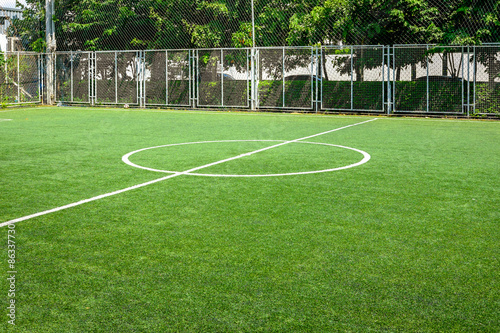 Soccer field artificial grass