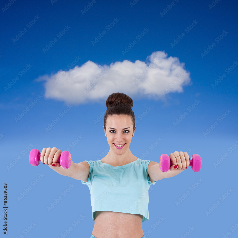 young girl with sportswear for gymnastics young girl with sportswear for gymnastics