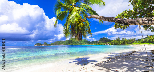 Fototapeta Naklejka Na Ścianę i Meble -  Tropical paradise on Seychelles island. beaches of Mahe