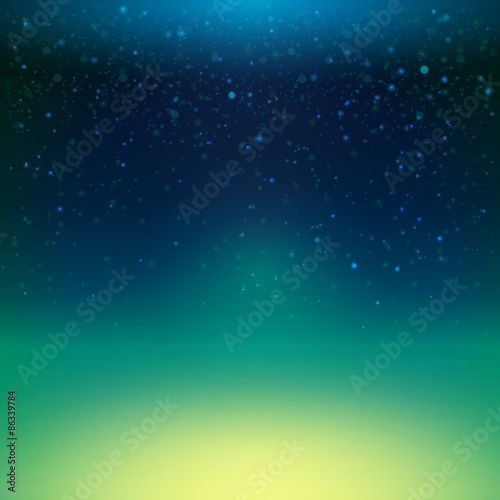 Fototapeta Naklejka Na Ścianę i Meble -  Night sky with stars, vector illustration