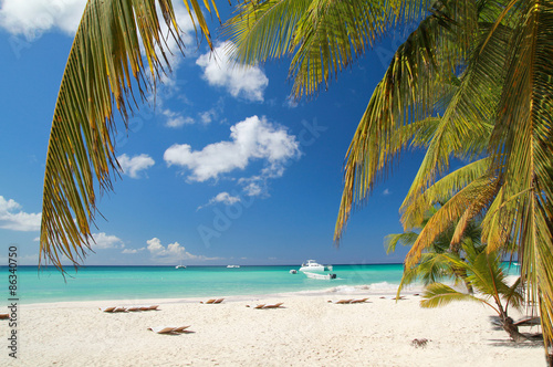 Calm beach on caribbean sea