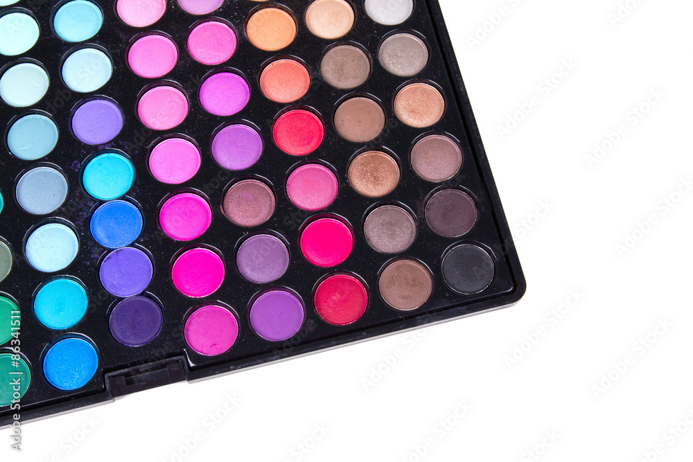 Multicolour eyeshadows on white Multicolour eyeshadows on white