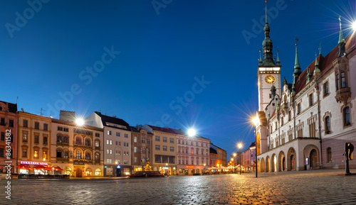 OLOMOUC, CZECH REPUBLIC - JULY 2 2015: The Upper Square in Olomouc