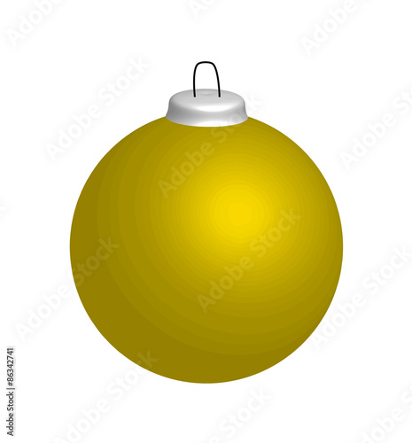 Yellow new year ball