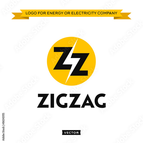 Logo for electricity energy company, lightning and two letters Z photo