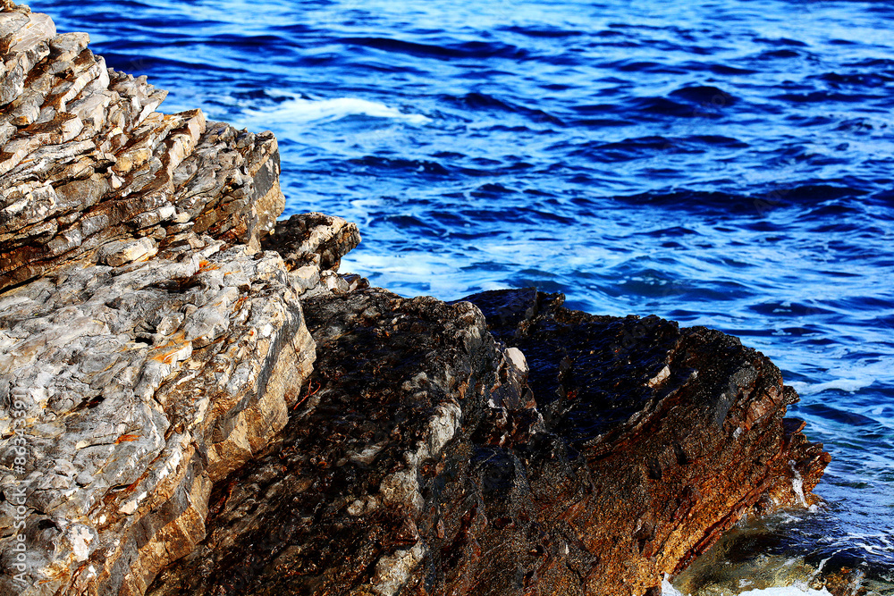 Fototapeta premium surf rock water wave texture