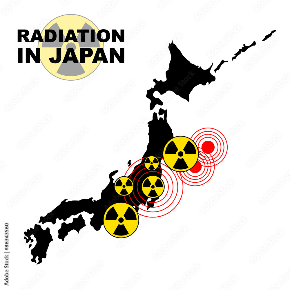 Obraz premium Radiation in Japan