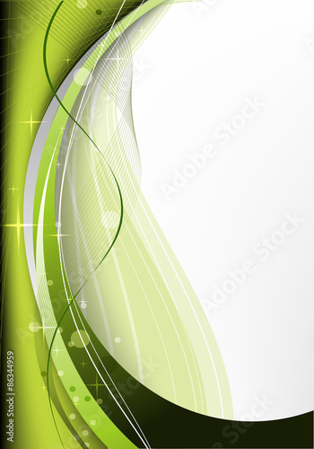 Green light abstract background