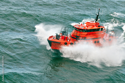 small pilot boat  sailing © omers11