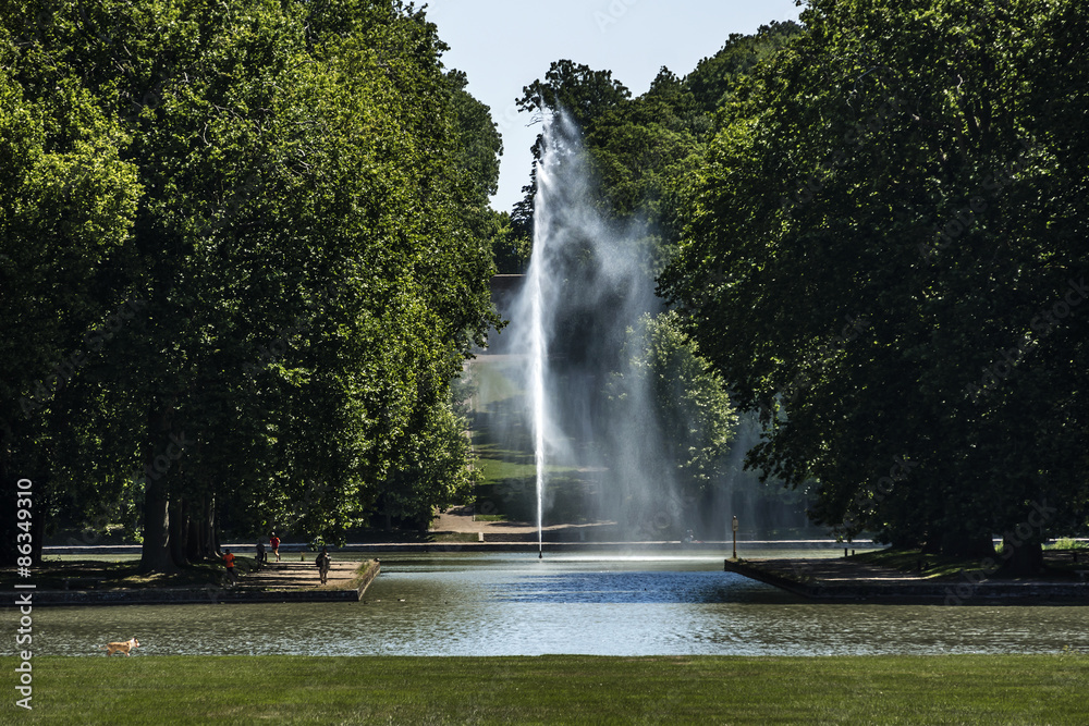 Fountain in Parc. Chateau de Sceaux, near Paris.