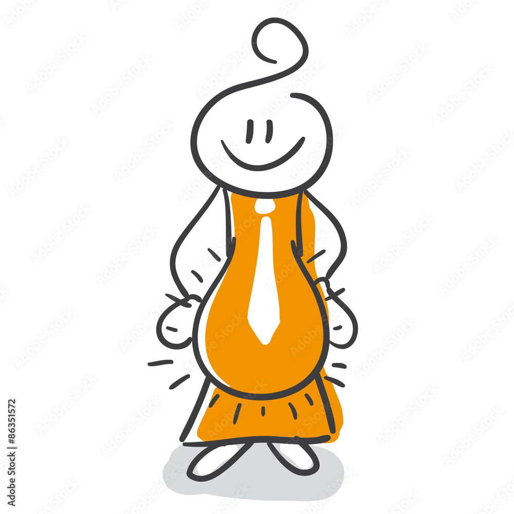 Strichmännchen Serie Pumpy / Powerfrau Stock Vector | Adobe Stock