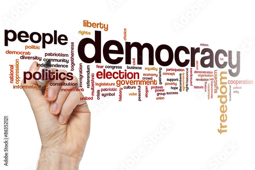 Democracy word cloud