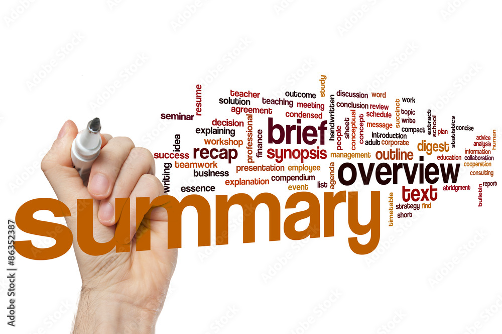 Summary word cloud foto de stock adobe stock
