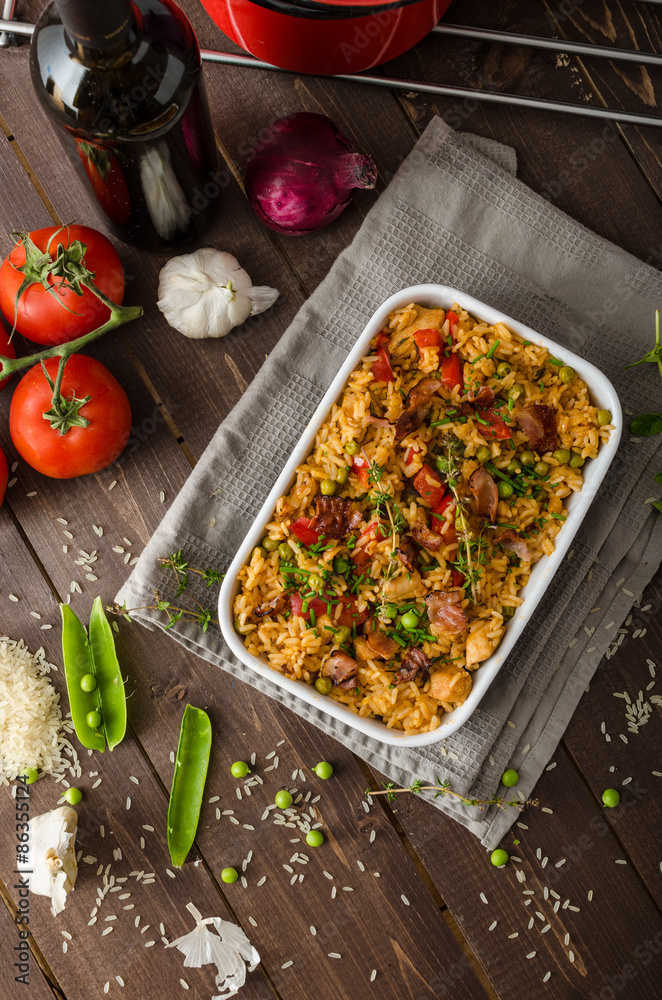 Cajun chicken with rice Cajun chicken with rice