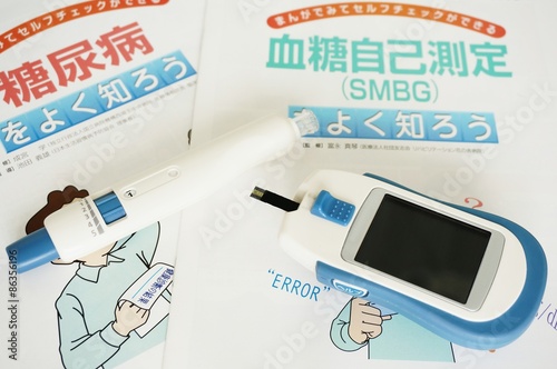 Obraz na płótnie 写真素材:Close-up Of Finger Checking Diabetes