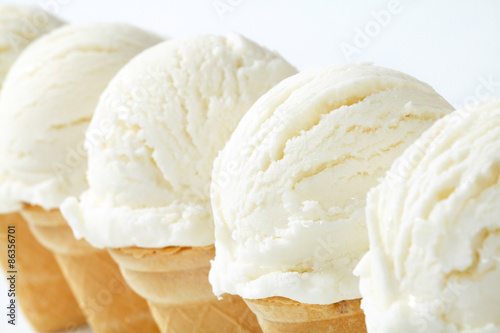 White ice cream cones